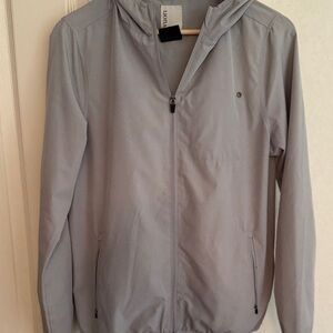 Vuori Men's Gray Hooded Windbreaker